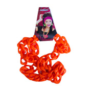 Plastic Neon Chain Necklace - Neon Orange