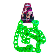 Plastic Neon Chain Necklace - Neon Green