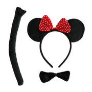 Childrens Mouse Ears, Tail and Bow Tie Set