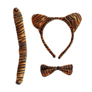 Childrens Tiger Ears, Tail and Bow Tie Set