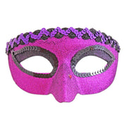 Purple Venice Carnival Glitter Masquerade Mask