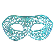 Turquoise Shiny Filigree Masquerade Mask