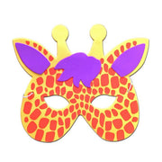 Giraffe Childrens Foam Animal Mask With Orange Spots