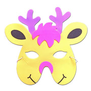 Reindeer Childrens Foam Animal Mask in Yellow