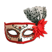 Day Of The Dead Masquerade Mask Red Rose