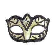 Glitter Brocade Masquerade Mask White