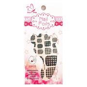 Black And White Houndstooth Design Toenail Foils