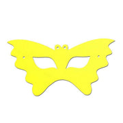 Butterfly Childrens Cardboard Neon Mask - Yellow