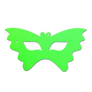 Butterfly Childrens Cardboard Neon Mask - Green