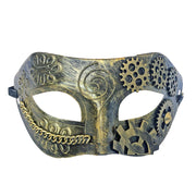Steampunk Mens Masquerade Mask Gold