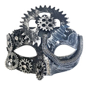 Steampunk Womens Masquerade Mask Silver