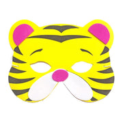 Tiger Childrens Foam Animal Mask - Cute and Cuddly Yellow