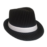 Mafia Hat With Pinstripe - Black