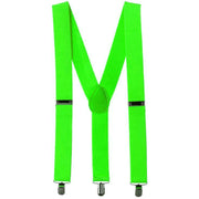 Suspenders - Neon Lime Green