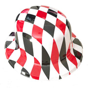 Plastic Bowler Hat - Harley Quinn Checkered Pattern