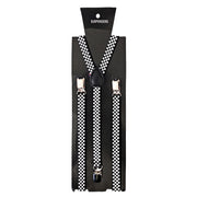 Suspenders - Black And White Checkered