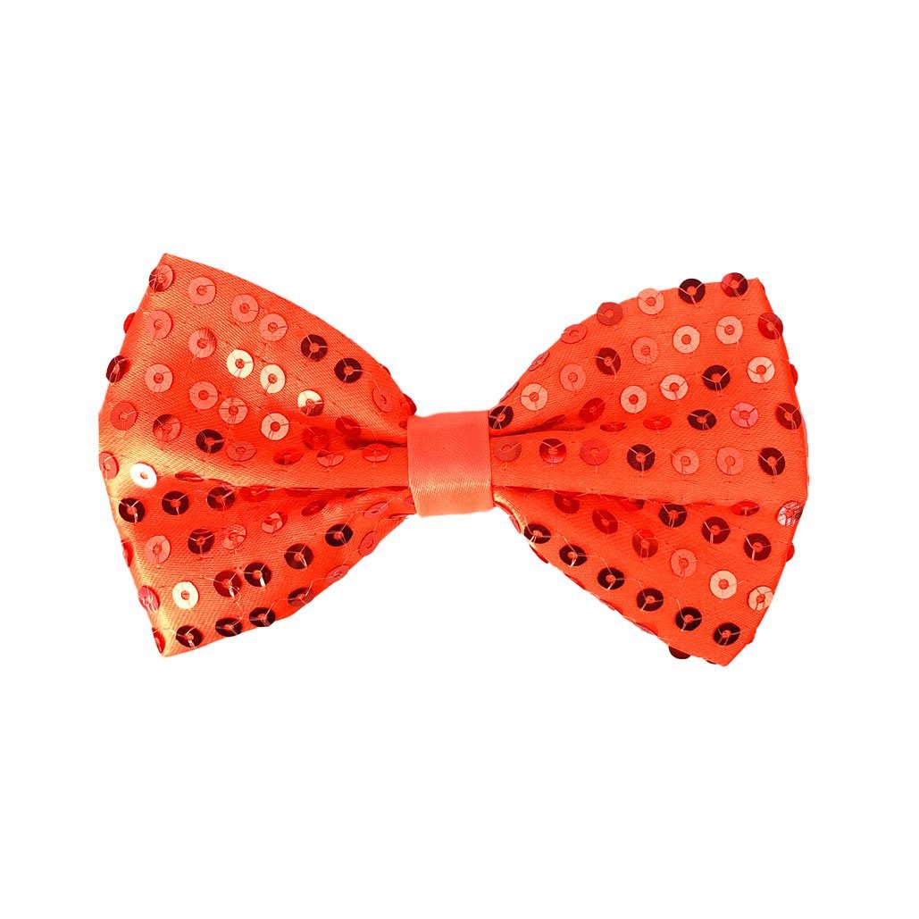 Sequin Bow Tie Orange Simply Party Supplies