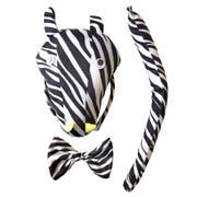 Zebra Head With Bow Tie And Tail