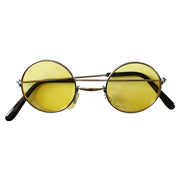 Tinted Metal Frame Party Glasses - Yellow
