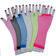 Fishnet Long Fingerless Gloves - Assorted Colours