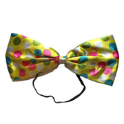 Clown Oversize Spotty Bow Tie - Yellow