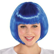 Ladies Bob Style Wig - Neon Blue