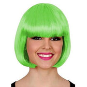 Ladies Bob Style Wig - Neon Green