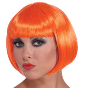 Ladies Bob Style Wig - Neon Orange