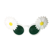 White Hippie Flower Glasses