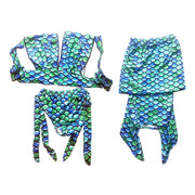 Girls Mermaid 3 Piece Costume - Green