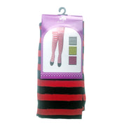 Red and Black Stripe Stockings