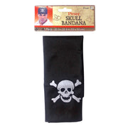 Pirate Black Bandana With Skull