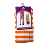 Orange And White Stripe Stockings