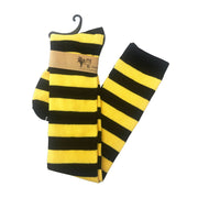 Yellow And Black Striped Long Socks