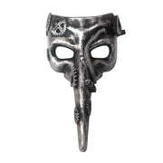 Steampunk Long Nose Silver Mask Without Goggles