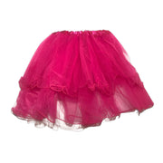 Girls Two Layered Tulle Tutu - Cerise Pink