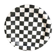 Black And White Checker Party Plates - Pack Of 10