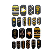 Gold And Silver Design Nail Stickers - Sun and Stuff