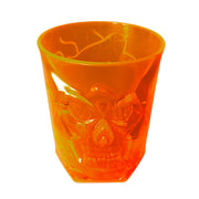 Plastic Halloween Skull Cup - Orange