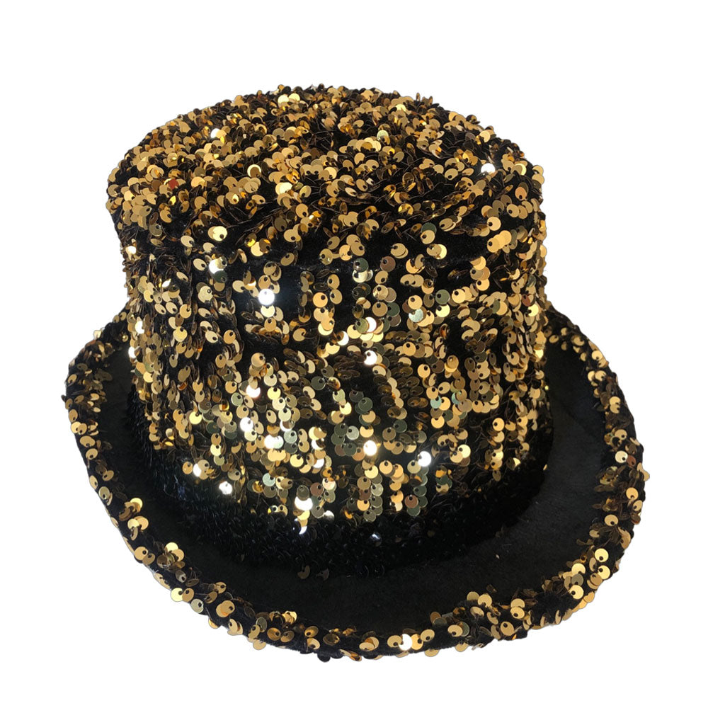 Sequined Top Hat - Gold – Simply Party Supplies