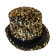 Sequined Top Hat - Gold