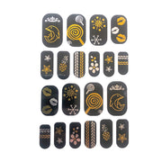 Gold And Silver Design Nail Stickers - Dolphin