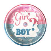 Its A Boy or Girl Paper Plates- Pack Of 8