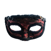 Lace Covered Masquerade Mask - Red