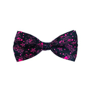 Bow Tie - Black With Pink Skulls