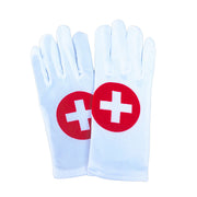 Childrens White Nurse Short Gloves