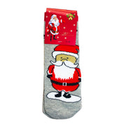 Childrens Christmas Socks - Ho Ho Ho Santa - Grey