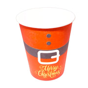 Christmas Paper Cups Red Merry Christmas - Pack Of 10
