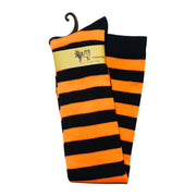 Orange And Black Striped Long Socks