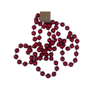 Mardi Gras Party Beads - Single Strand Ball Red